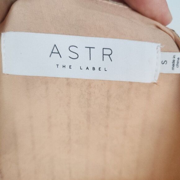 ASTR Label Love Story Floral Button Front V-Neck Short Puff Sleeve Midi Dress S - Picture 11 of 13